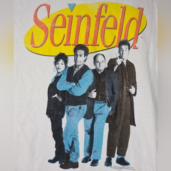 Old Navy White Seinfeld Tv Show Graphic T-Shirt Size XXL - Picture 2 of 5
